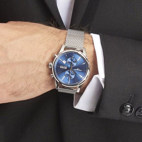 boss orologio uomo blu